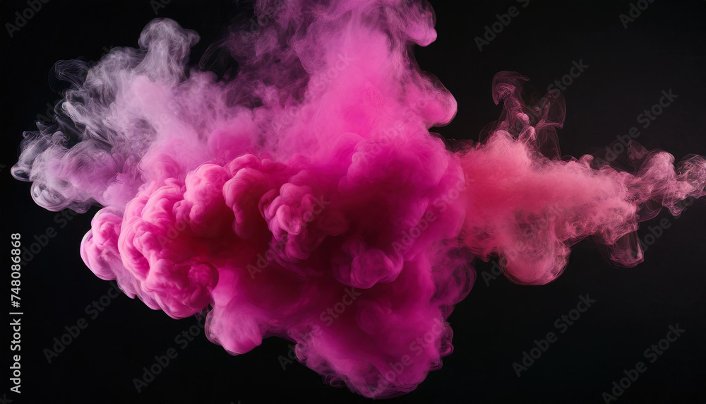 Abstract Magenta and pink fluffy smoke cloud Abstract Magenta and pink fluffy smoke cloud