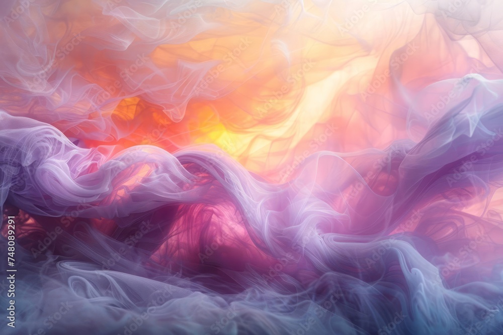 A surreal landscape with dreamlike colors merging seamlessly