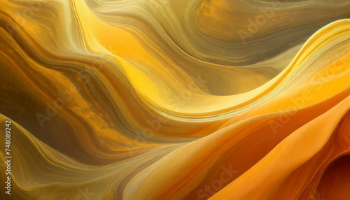 Abstract bright orange and yellow painting background. Art with liquid fluid grunge texture.