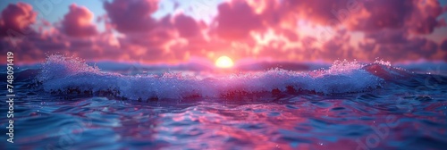 Blur Tropical Sunset Beach Bokeh Sun, Background Banner HD