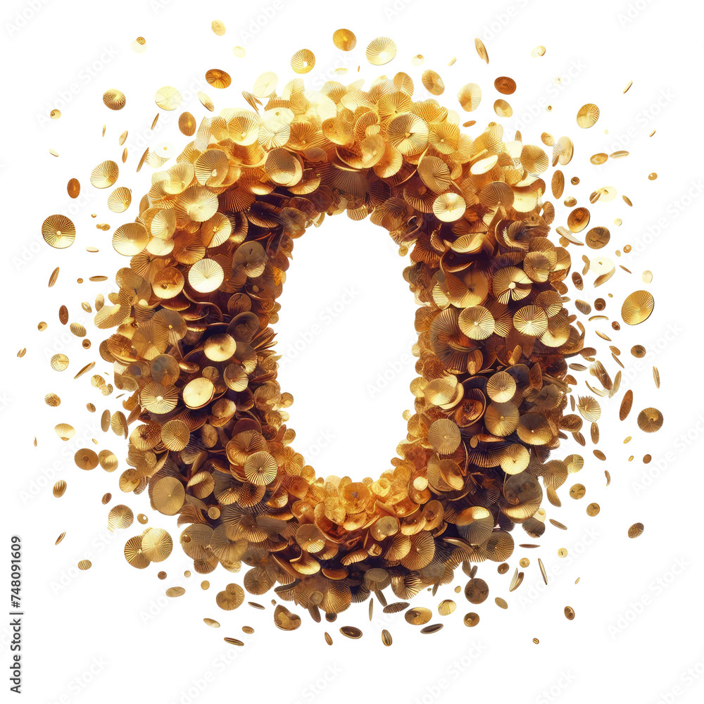 Obraz premium Isolated 3D Number on a Clear PNG Canvas Generative AI