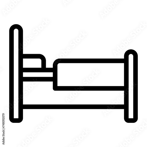 bedroom line icon