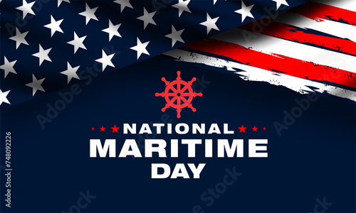 Happy National Maritime Day May 22 Background vector illustration 