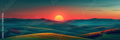 Dunes Green Vegetation Sunse, Background Banner HD © Alex Cuong
