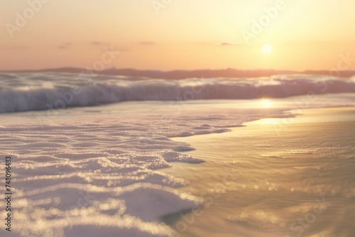 Sunrise Over Gentle Ocean Waves © Franklin