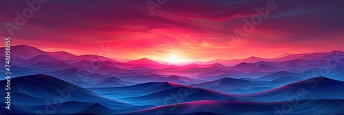 Lonely Sand Dunes Sunset Landscape, Background Banner HD