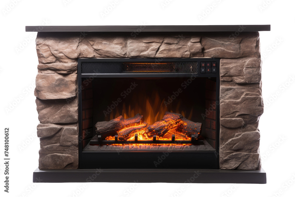 Electric Fireplace Heater PNG with Transparent Background