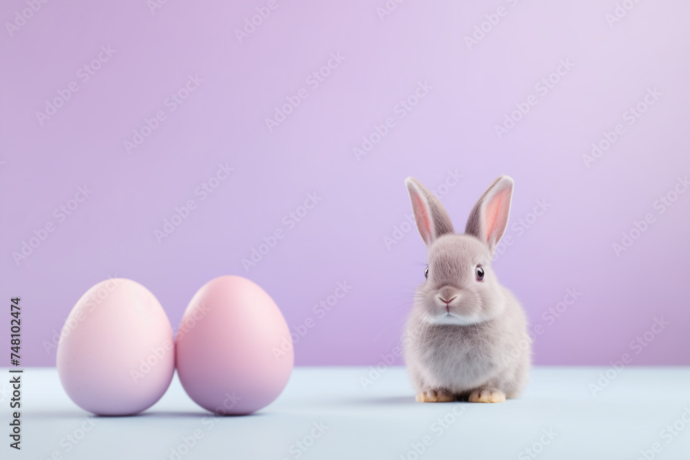 Easter bunny with eggs Easter bunny with eggs