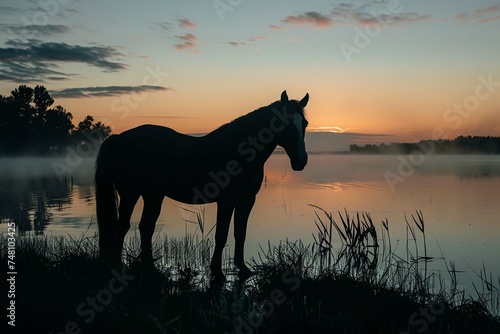 horse in the sunset © Muhammad