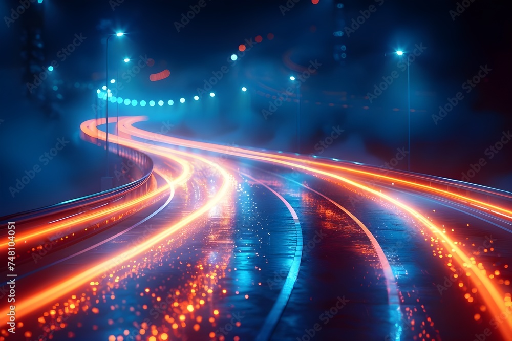 traffic in night traffic in night