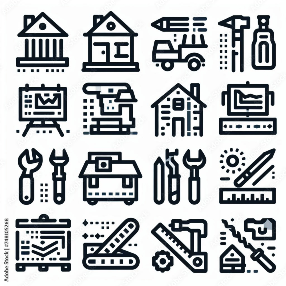 construction home icon design vector illustration-2 construction home icon design vector illustration-2