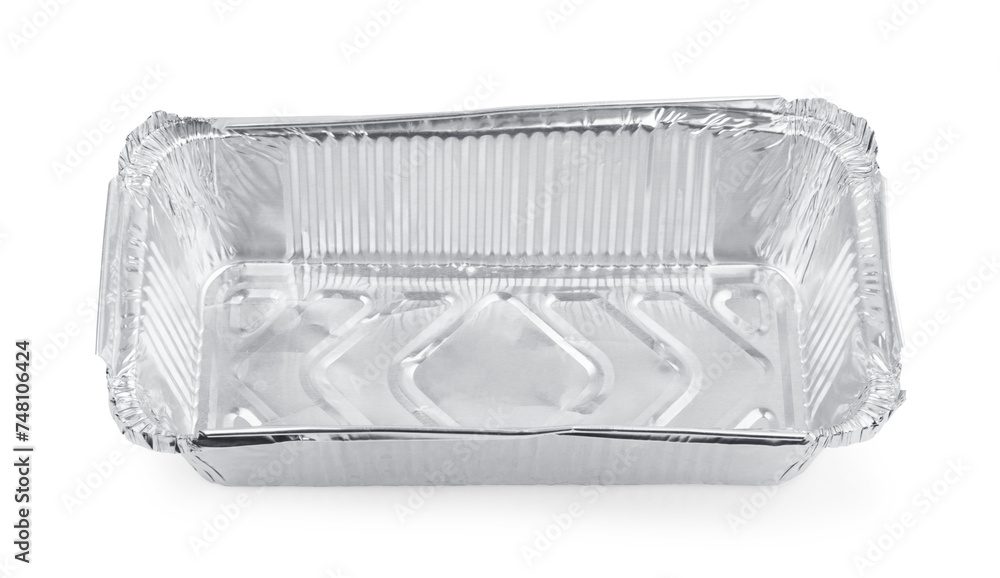 Baking dish from a foil on white Baking dish from a foil on white