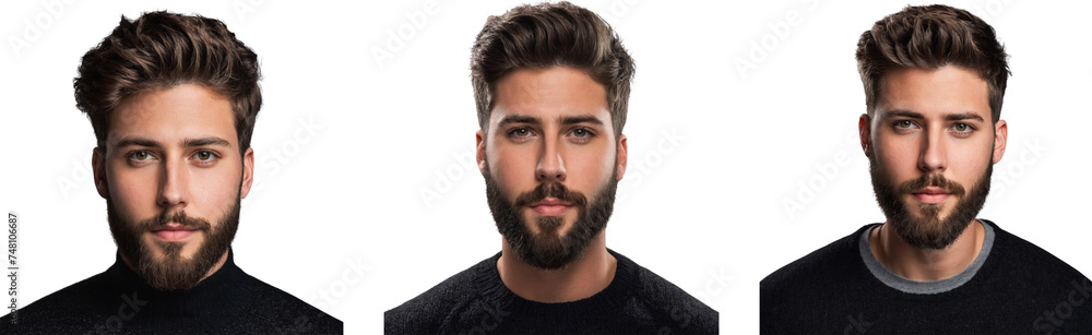 man with a beard and short hair, handsome fashion model closeup photo, man beard idea poster for saloon man with a beard and short hair, handsome fashion model closeup photo, man beard idea poster for saloon