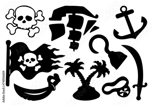 pirats set silhouette