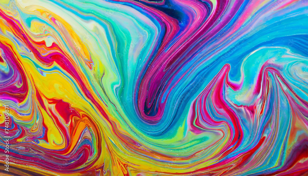 Abstract bright multi colored painting background. Art with liquid fluid grunge texture. Acrylic painted waves. Abstract bright multi colored painting background. Art with liquid fluid grunge texture. Acrylic painted waves.
