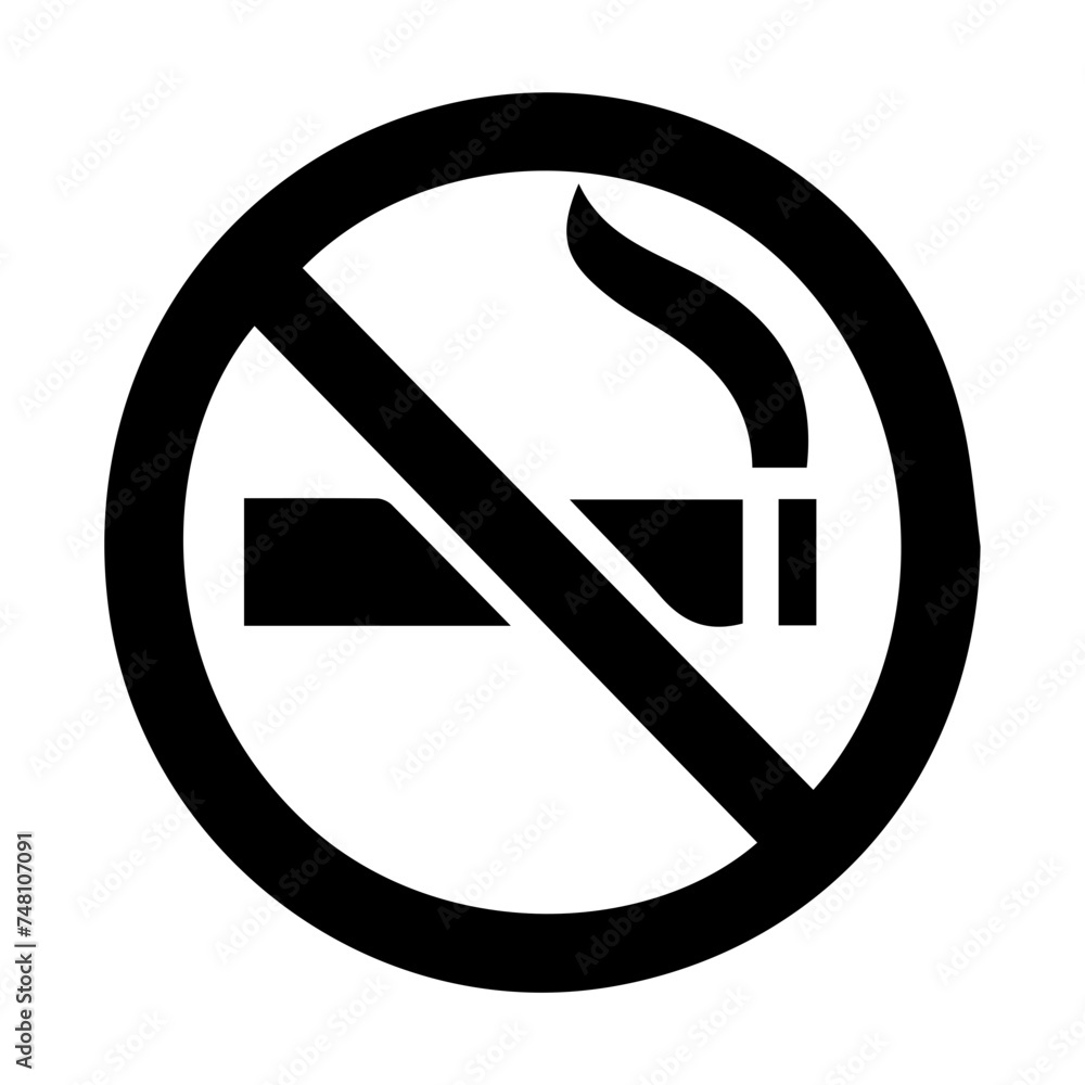 No smoking icon sign No smoking icon sign