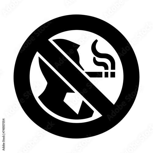 No smoking icon sign