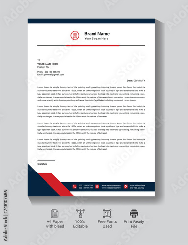 
Modern business luxury corporate identity letterhead template