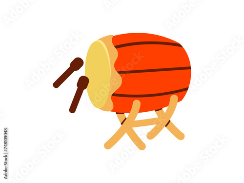 Bedug or prayer drum, traditional music instrument for islamic holiday