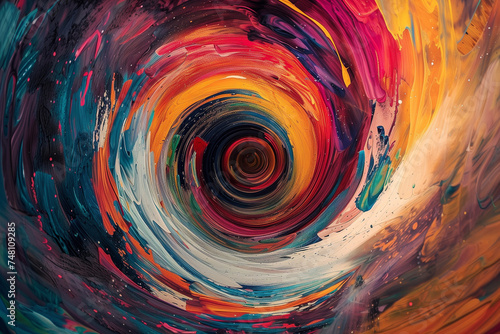 A swirling vortex of color, like a portal to another dimension.