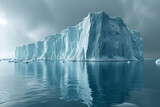 Antarctic glacier melting. Global warming and climate change concept 