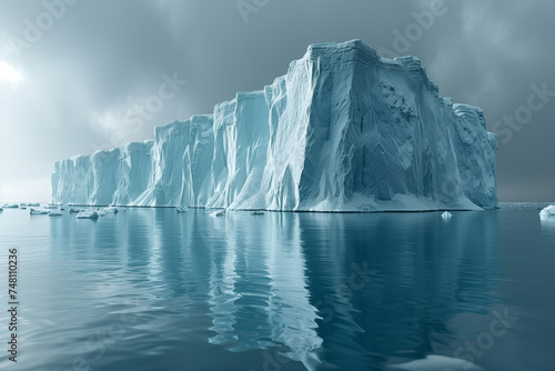 Antarctic glacier melting. Global warming and climate change concept  © Anna