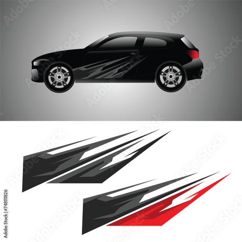 car decal vector. car wrap decal. car body side sticker decal.