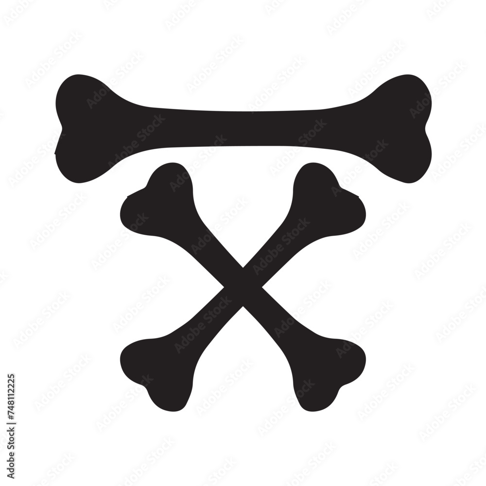 Fototapeta premium Dog bone vector icon. Cartoon dog icon Flat Design Pet Care, bone toy mascot icon vector illustration design, Vector 10 Eps.