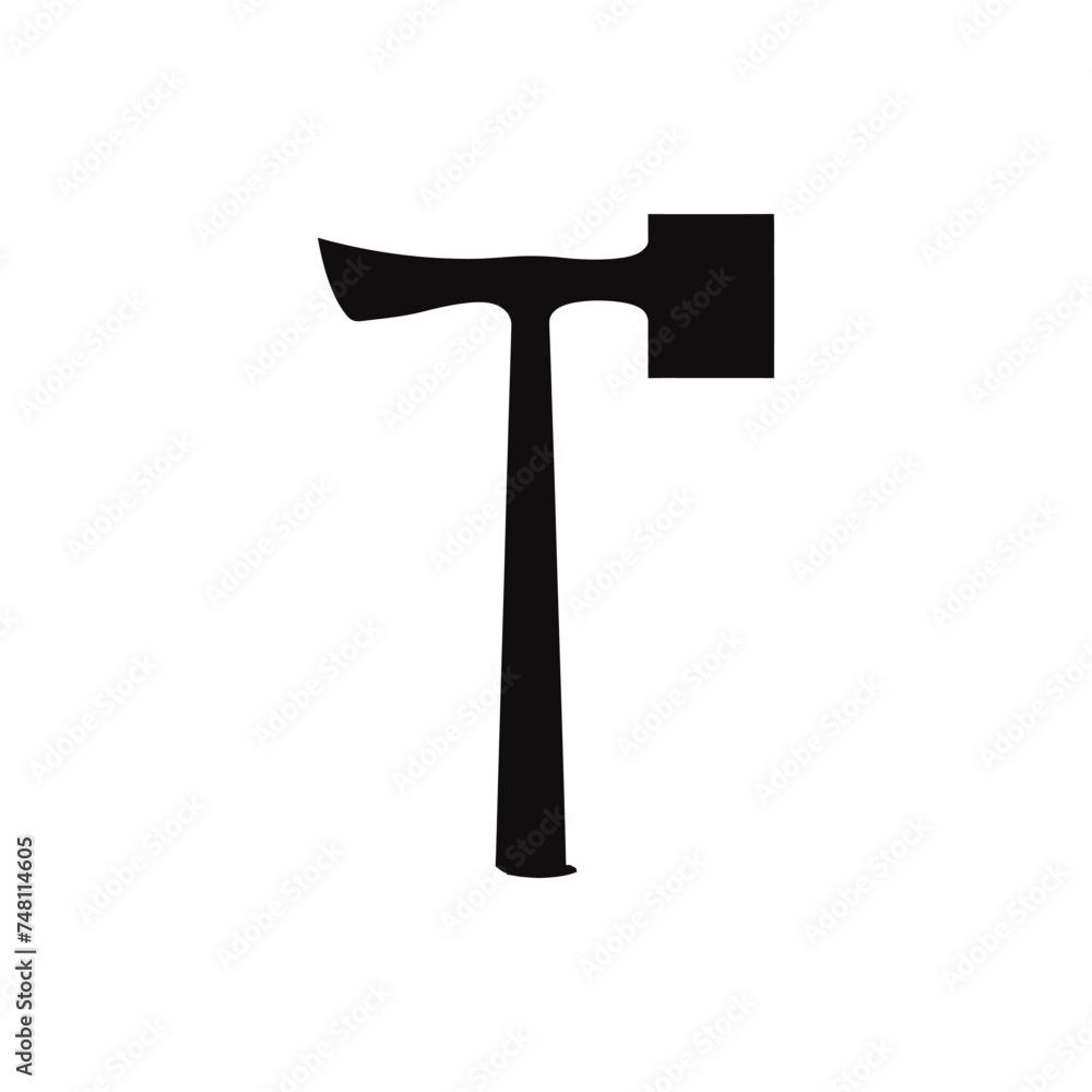 silhouette of hammer on white background silhouette of hammer on white background