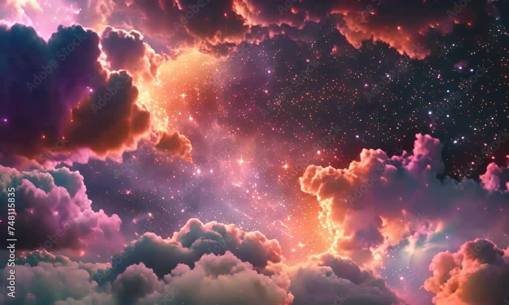 Clouds at sunset with a view of the sun. The concept of a heavenly landscape at sunset. Clouds at sunset with a view of the sun. The concept of a heavenly landscape at sunset.