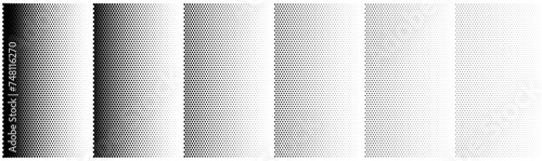 Obraz na płótnie 6 TRAMES VECTORIELLES VERTICALES. Dégradés demi-teintes avec points parfaitement ronds w salonie