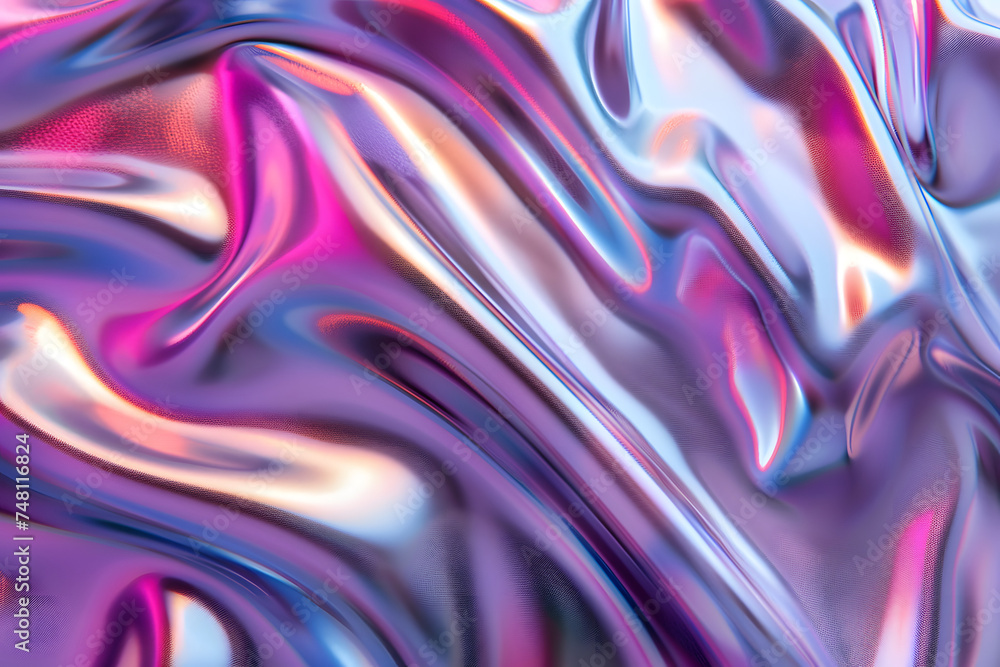 Obraz premium Metal chrome liquid background abstract texture silver colorful