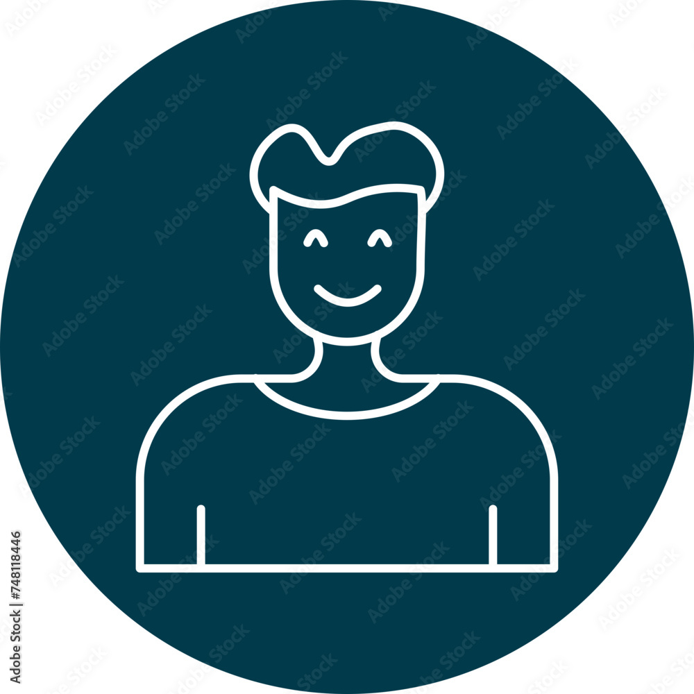 Avatar Line Circle Icon Design Avatar Line Circle Icon Design