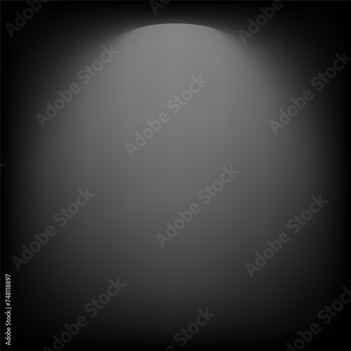Black Background. Abstract Gradient Black Background with Light Effect. Black Abstract Background for display your products