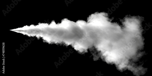 The graphic element in the form of an abstract cloud or smoke, which gives the image of mystery