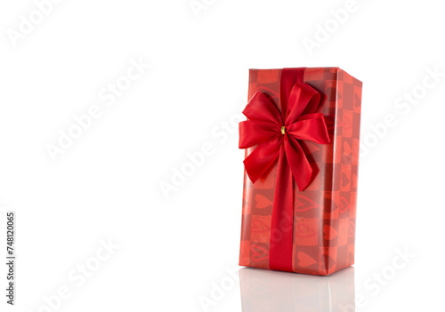 red present isolated on white background