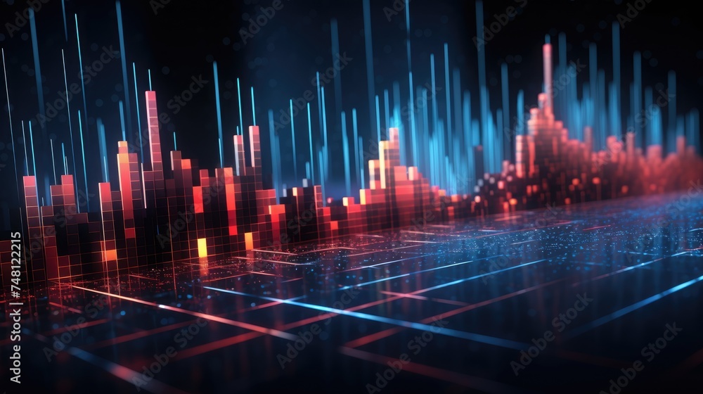 Abstract AI-generated background with digital shapes, futuristic elements and patterns. Concept of future technologies and artificial intelligence. Abstract AI-generated background with digital shapes, futuristic elements and patterns. Concept of future technologies and artificial intelligence.