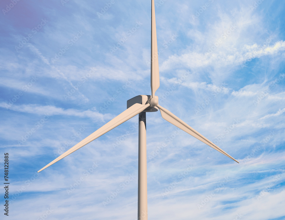 Windmill over blue sky. Wind energy concept Windmill over blue sky. Wind energy concept