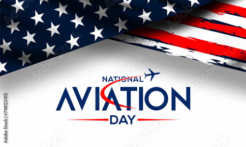national aviation day August 19 , vektor background