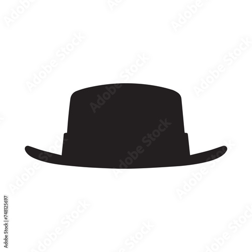 Cowboy hat icon man . black vector old collection design.