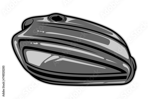 Bike fuel tank isolated motorcycle gas-tank vector image
