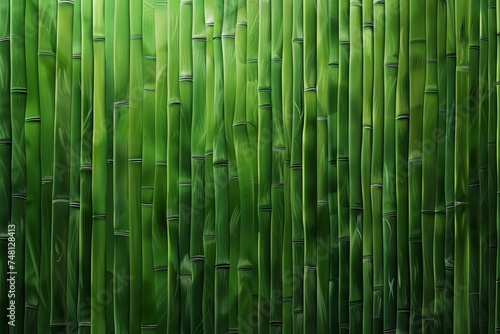 Panoramic image of green bamboo for background