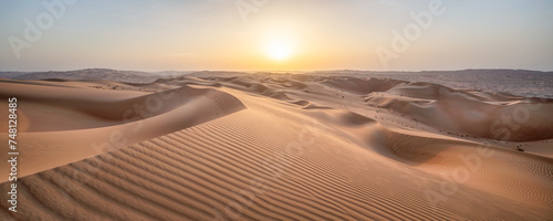 Rub' al Khali desert at sunset, Empty Quarter, Abu Dhabi, United Arab Emirates