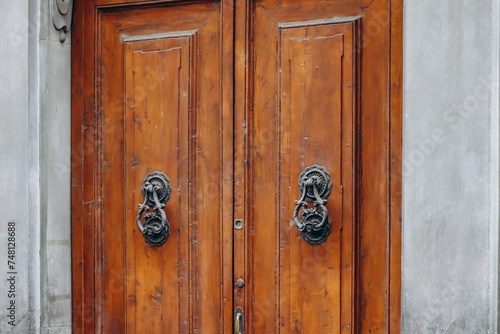 Antique beautiful doors in the center of Florence