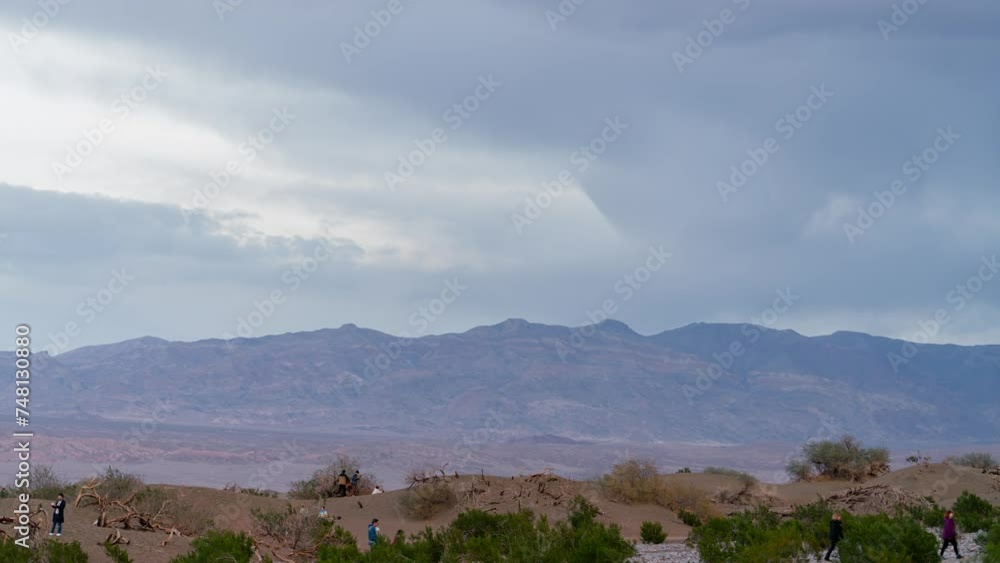 Timelapse of sunset over sand dunes in Death Valley National Park in California, USA Timelapse of sunset over sand dunes in Death Valley National Park in California, USA