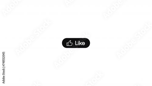 Subscribe, like, comment, share animation with icon. Outline rounded stylish. Motion graphic outro for social media video.