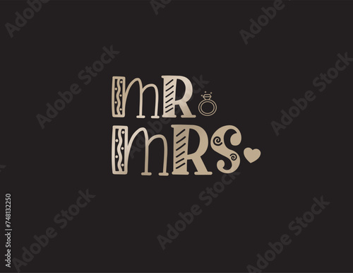 Wedding celebration vector lettering t-shirt design 