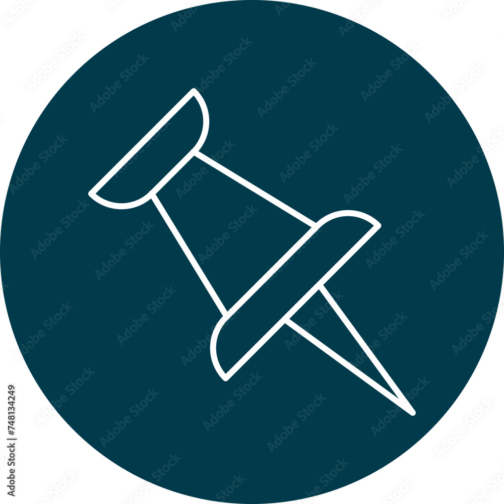 Pinned Line Circle Icon Design Pinned Line Circle Icon Design
