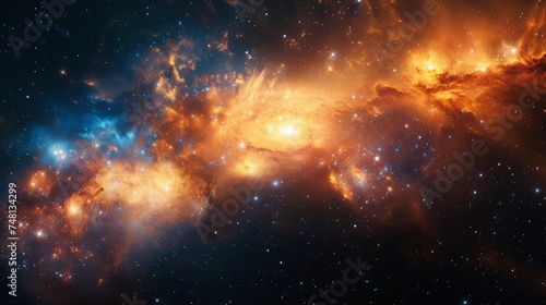 The image of the galaxy and stars in space. © Sina