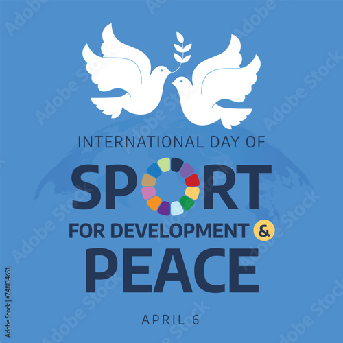 vector graphic of International Day of Sport for Development and Peace celebration.